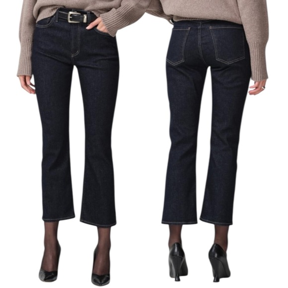 Citizens of Humanity Isola Cropped Boot Jeans Size 23 Solace Indigo Wash NWT NEW - Picture 1 of 15